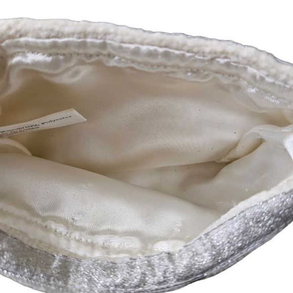 Winter White Velvet Stockings W/ Holly & Berries Embroidered Along With Sequins - Picture 6 of 6